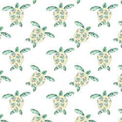 Floral Turtle in Yellow