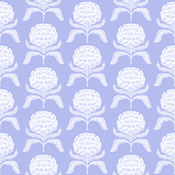 Roses Silhouette in Periwinkle
