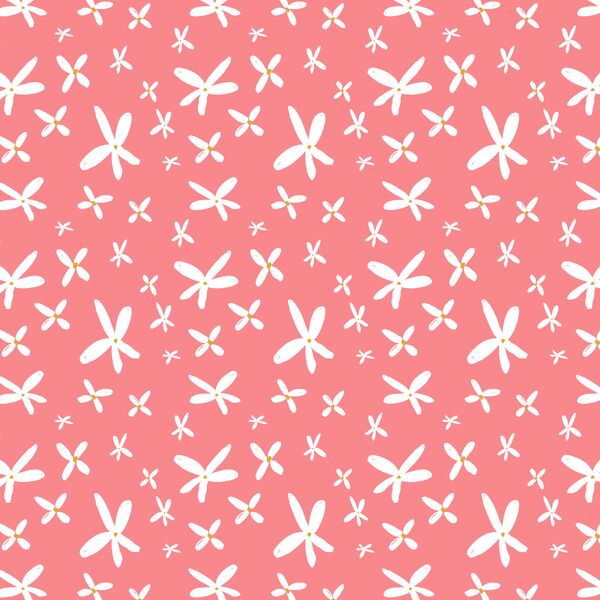 Monster Flowers in Peach