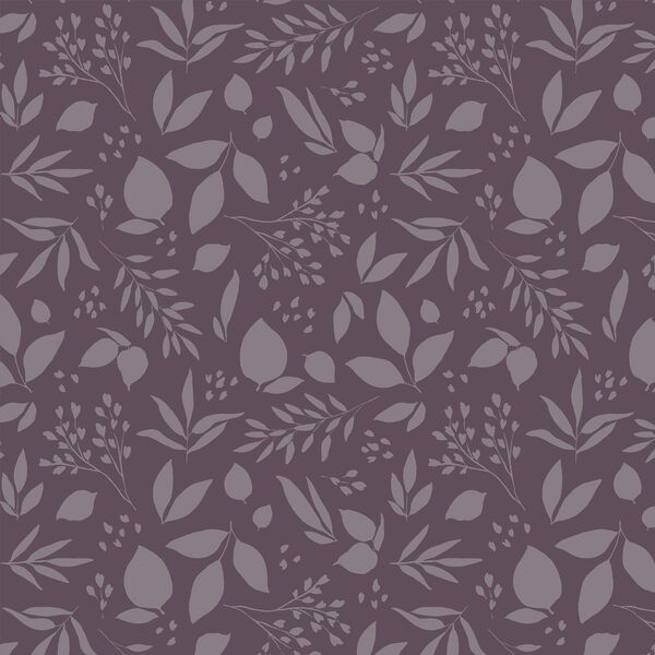 Leaves Silhouette in Dark Plum