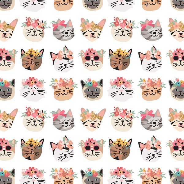Flower Cats in Boho