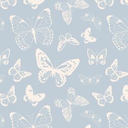 Butterflies in Light Periwinkle