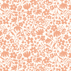 Spring Silhouette in Coral Sands on Ivory