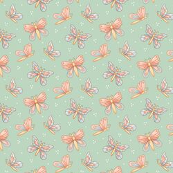 Spring Butterflies in Mint