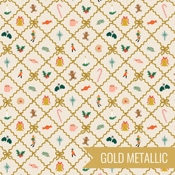 Holiday Charm in Cream Metallic