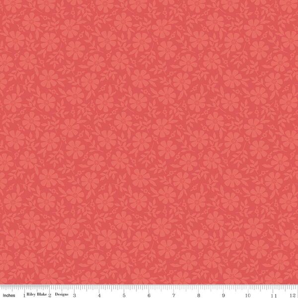 Tonal Flowers in Coral