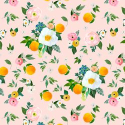 Large Orange Blossoms in Sunrise Pink