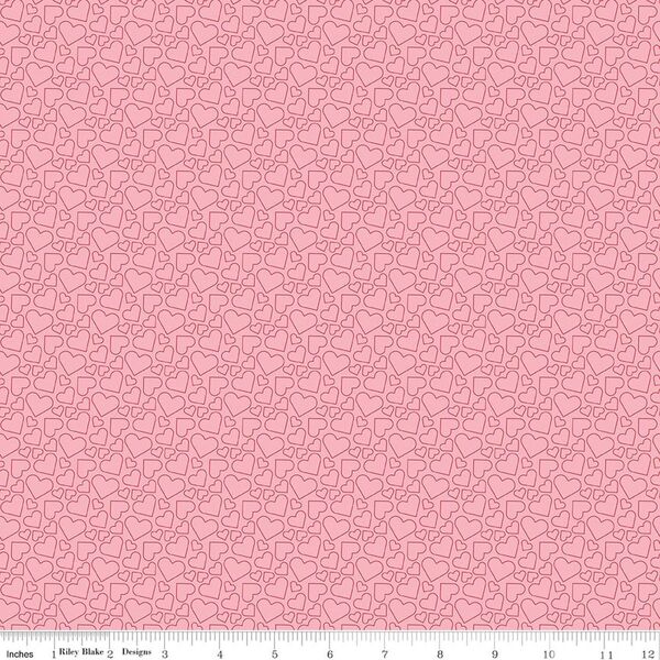 Heart Outlines in Pink