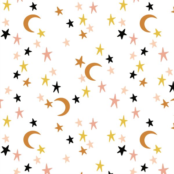 Moonlit Stars in White
