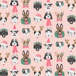 Christmas Pups in Sugar Pink Gumdrop