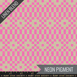 Bitmapped Linen in Neon Pink