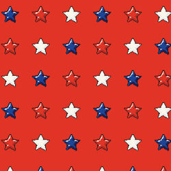 8-Bit Stars in Red