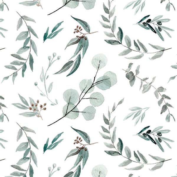 Falling Botanics in White