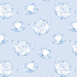 Tea Set Toss in Sky Blue