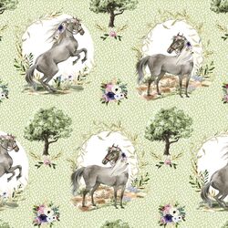 Royal Horses in Dappled Meadow