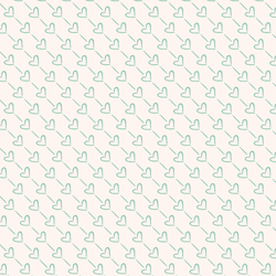 Striped Heart in Celadon