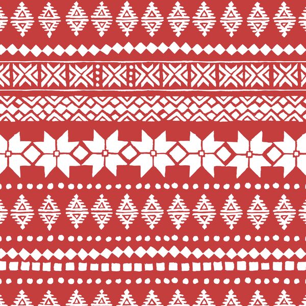 Fair Isle Sweater in Dark Geranium