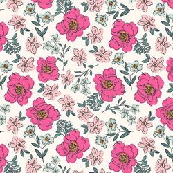 Cupid Floral in Hot Pink