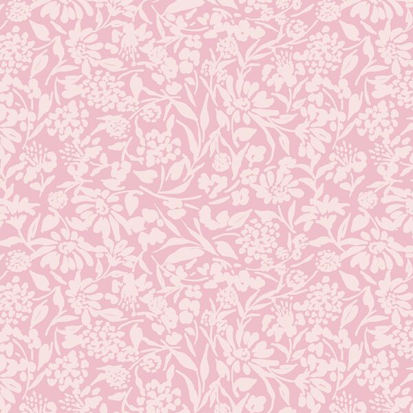 Silhouette Floral in Wisteria Pink