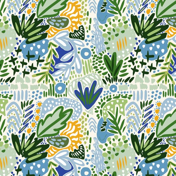 Large Woodland Mosaic in Ivory