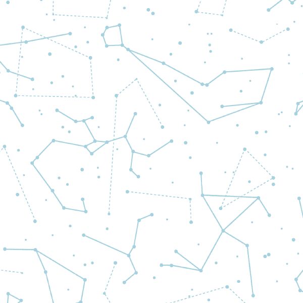 Star Charts in Robins Egg on White