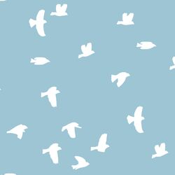 Flock Silhouette in Bluebell