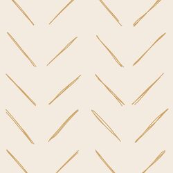 Large Chevron in Golden Mustard Yellow on Egret