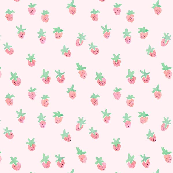 Strawberries on Top in Light Pink