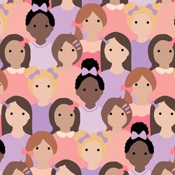 Large Bow Girls in Lavender