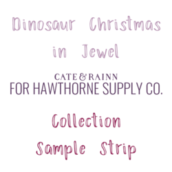 Dinsoaur Christmas in Jewel Sample Strip