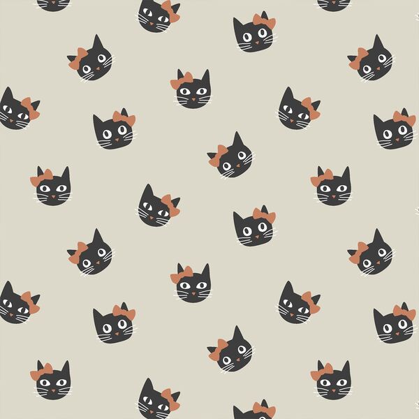 Fancy Cats in French Gray