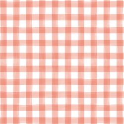 Watercolor Gingham in Pink Tulip