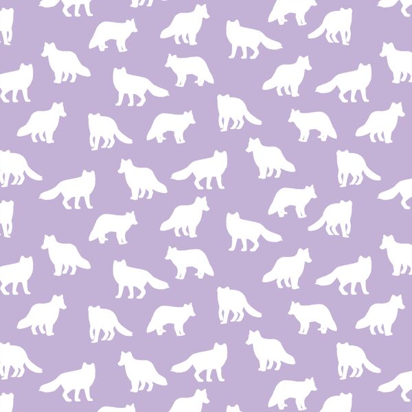 Little Fox Silhouette in Lilac