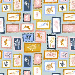 Philately in Blue Bird