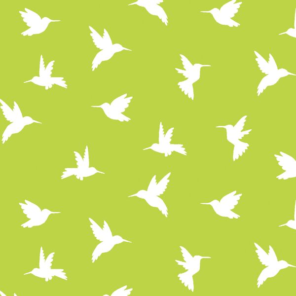 Hummingbird Silhouette in Lime