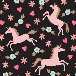 Large Magical Unicorns in Ebony