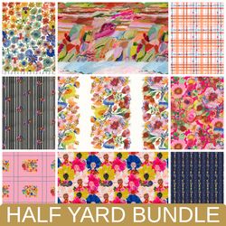 Pompadours in Pink Half Yard Bundle