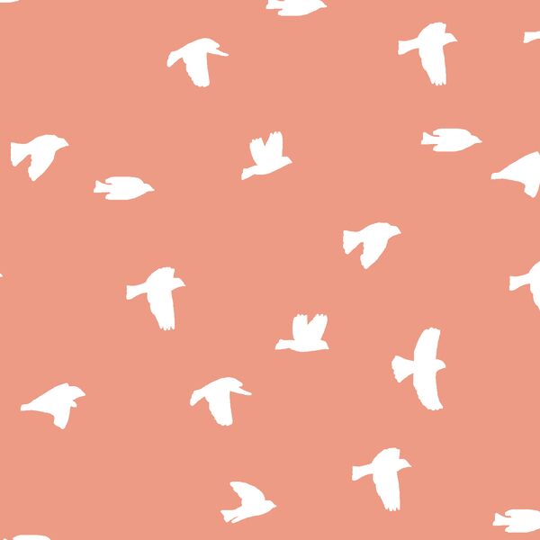 Flock Silhouette in Grapefruit