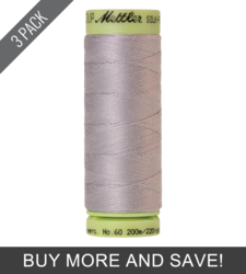 Ash (9240-2791) - Silk Finish Cotton 60wt - 220 Yards (3 Pack)
