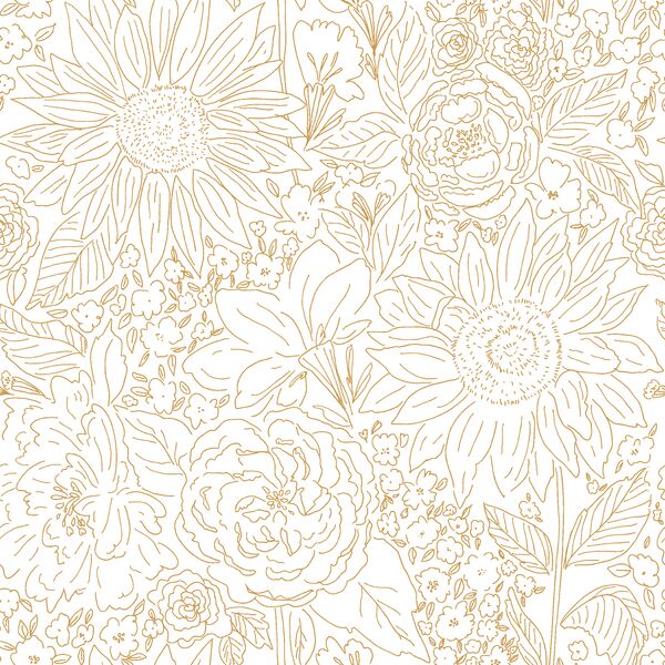 Paperie in Garden Gold on White