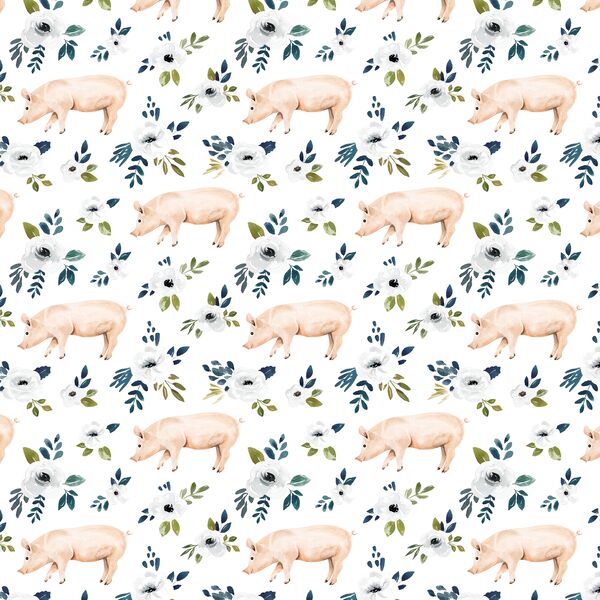 Little Garden Pigs in White