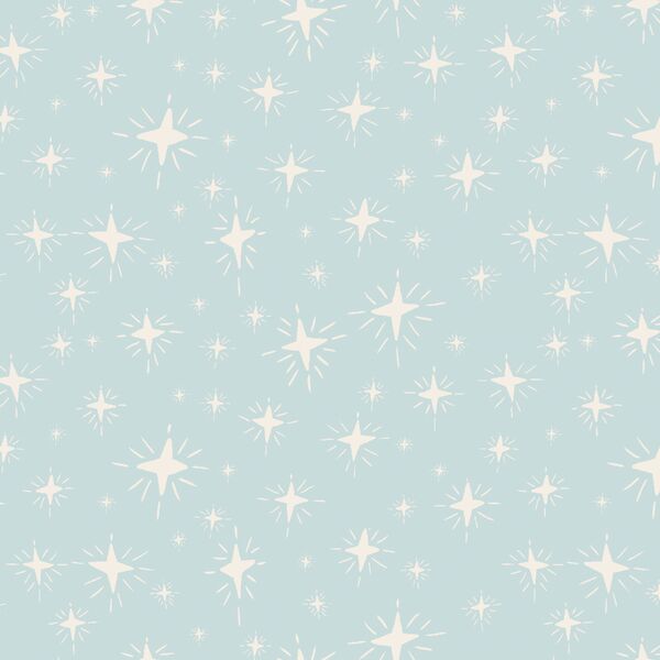 Sparkle Stars in Ice Winter Blue