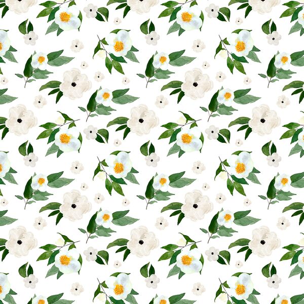 Small Spring Blooms in White