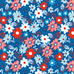 Bold Florals in True Blue