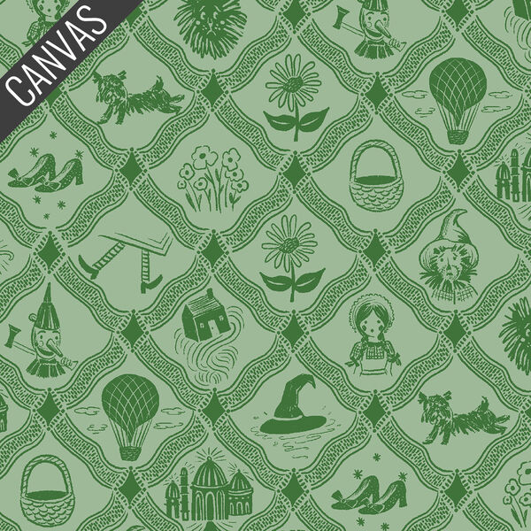 Argyle Canvas in Mint