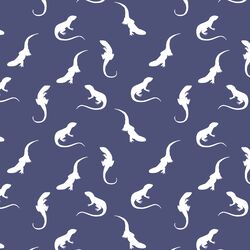 Iguana Silhouette in Indigo