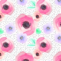 Pin Dot Floral in Flirty