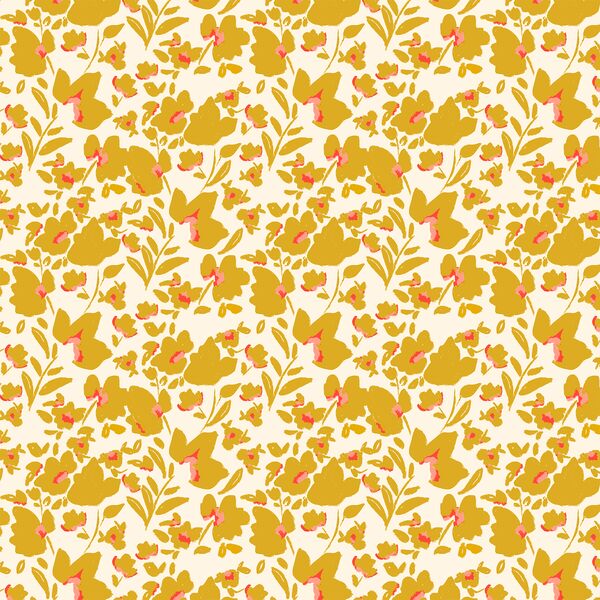 Painted Floral in Goldenrod