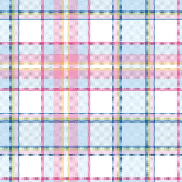 Pastel Tulips Plaid in Blithe