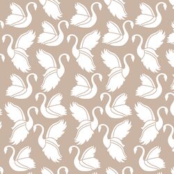Swan Silhouette in Sand